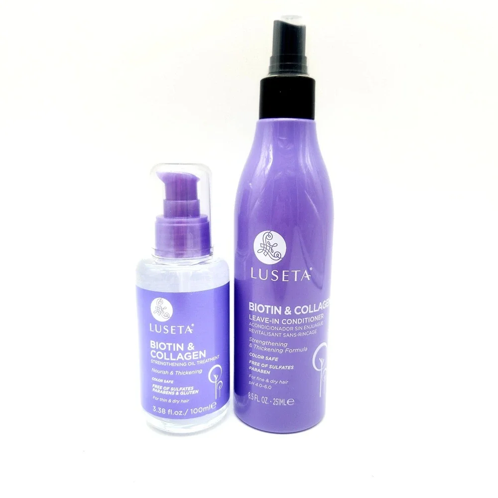 Luseta Biotin Collagen Hair Pack – 8.5oz Conditioner + 3.38oz Oil‎